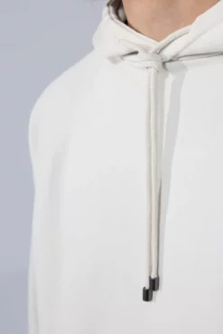 Unfeigned Bone White Hooded Sweatshirt -Clothing Shop unnamed file 117