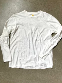 Velva Sheen White Regular Long Sleeve Tee