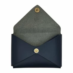 Il Bisonte Navy Blue Envelope Leather Card Case -Clothing Shop unnamed file 227