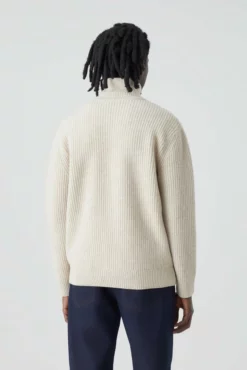 Closed Oatmeal Zip Wool Sweater -Clothing Shop unnamed file 24