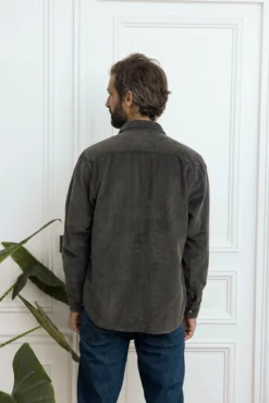 Cuisse De Grenouille Charcoal Grey Corduroy Ottavio Shirt 7 Cuisse De Grenouille Charcoal Grey Corduroy Ottavio Shirt -Clothing Shop unnamed file 265