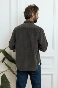 Cuisse De Grenouille Charcoal Grey Corduroy Ottavio Shirt 8 Cuisse De Grenouille Charcoal Grey Corduroy Ottavio Shirt -Clothing Shop unnamed file 266