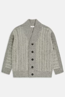 Closed Grey Wool Cardigan Sweater
