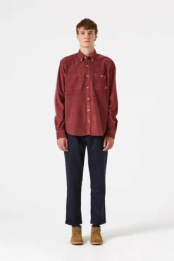 Edmmond Studios Brick Red Corduroy Button Down Shirt 11 Edmmond Studios Brick Red Corduroy Button Down Shirt -Clothing Shop unnamed file 286