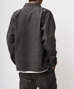 Gramicci Grey Grid Corduroy Zip Shirt -Clothing Shop unnamed file 289