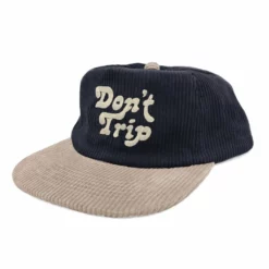 Free And Easy Don't Trip Fat Corduroy Snapback Cream Flat Brim Hat