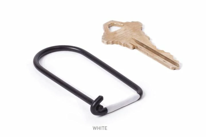 Craighill Carbon Black White Enameled Wilson Key Ring 1 Craighill Carbon Black White Enameled Wilson Key Ring