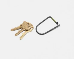 Craighill Olive Green Carbon Black Enameled Wilson Key Ring