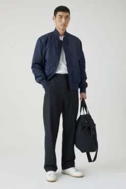 Closed Navy Blue Nylon Bomber Jacket 8 Closed Navy Blue Nylon Bomber Jacket -Clothing Shop unnamed file 390