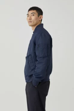 Closed Navy Blue Nylon Bomber Jacket 9 Closed Navy Blue Nylon Bomber Jacket -Clothing Shop unnamed file 391