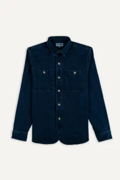 Cuisse De Grenouille Blue Denim Paris Over Shirt