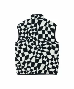 Gramicci Blue Check Fleece Nylon Reversible Vest -Clothing Shop unnamed file 407