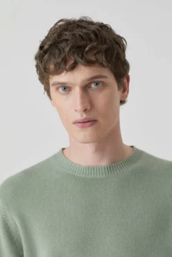 Closed Light Green Organic Cashmere Crewneck Sweater -Clothing Shop unnamed file 41