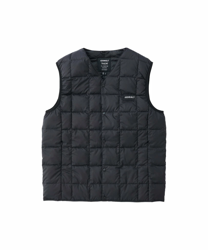Gramicci X Taion Black Quilted Nylon Vest 1 Gramicci X Taion Black Quilted Nylon Vest