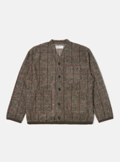 Universal Works Brown Bari Fleece Cadigan