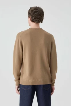 Closed Brown Alder Wood Organic Cashmere Crewneck Sweater -Clothing Shop unnamed file 46