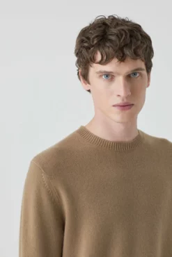 Closed Brown Alder Wood Organic Cashmere Crewneck Sweater -Clothing Shop unnamed file 47