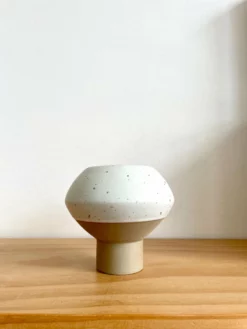 OYOY White / Light Brown Mini Hagi Vase