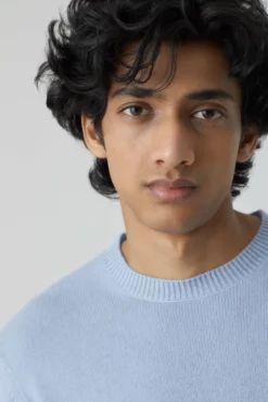 Closed Blue Periwinkle Organic Cashmere Crewneck Sweater -Clothing Shop unnamed file 52