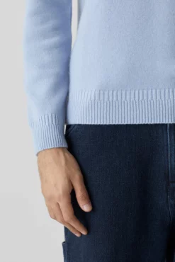 Closed Blue Periwinkle Organic Cashmere Crewneck Sweater -Clothing Shop unnamed file 53