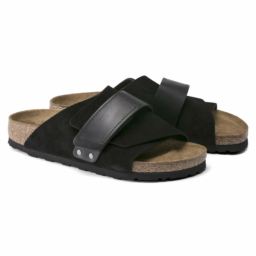 Birkenstock Black Kyoto Oiled Leather Suede Leather 2 Birkenstock Black Kyoto Oiled Leather Suede Leather - Image 2