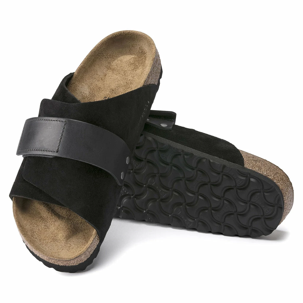 Birkenstock Black Kyoto Oiled Leather Suede Leather 3 Birkenstock Black Kyoto Oiled Leather Suede Leather - Image 3