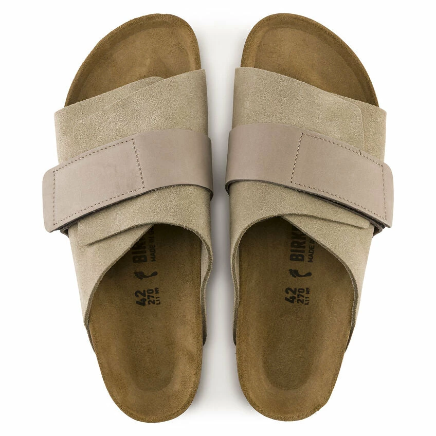 Birkenstock Taupe Kyoto Nubuck Leather Suede Leather 1 Birkenstock Taupe Kyoto Nubuck Leather Suede Leather