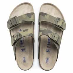 Birkenstock Desert Soil Camo Green Birko Flor Soft Bed Arizona Sandal
