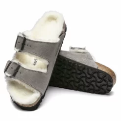Birkenstock Stone Coin Grey Arizona Shearling Sandal -Clothing Shop unnamed file 591