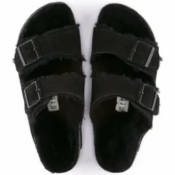 Birkenstock Black Arizona Shearling Sandal