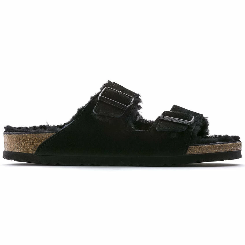 Birkenstock Black Arizona Shearling Sandal 4 Birkenstock Black Arizona Shearling Sandal - Image 4