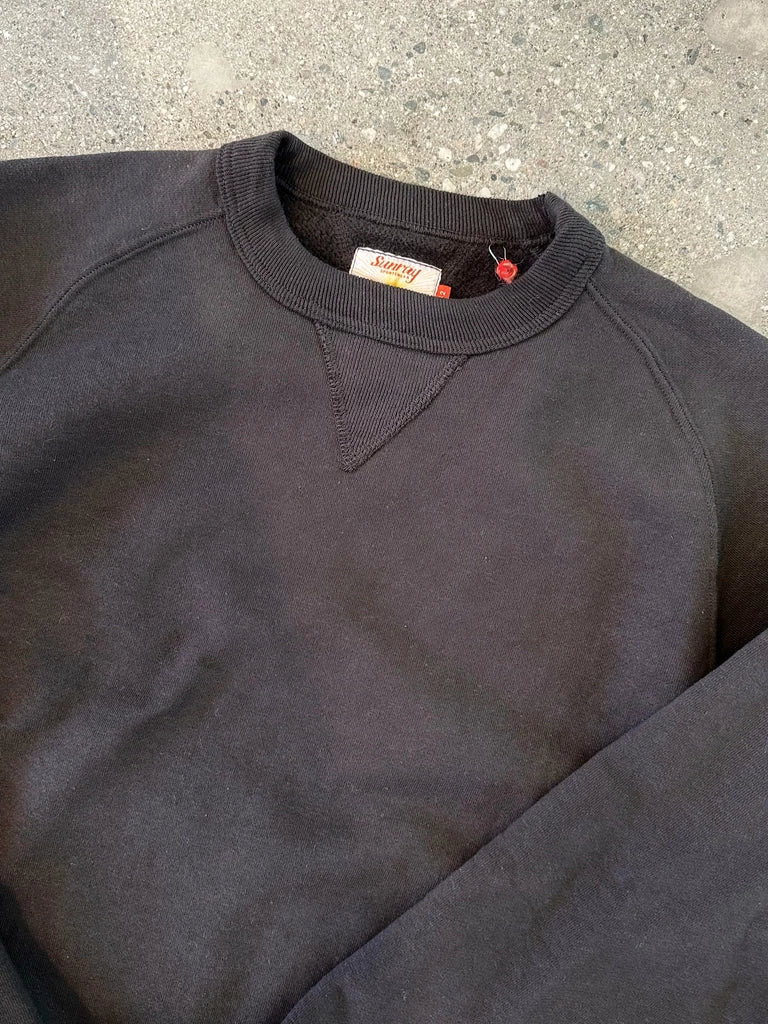 Sunray Puamana Faded Black Raglan Crewneck Sweatshirt 2 Sunray Puamana Faded Black Raglan Crewneck Sweatshirt - Image 2