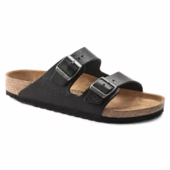Birkenstock Vintage Black Grip Leather Arizona Sandal