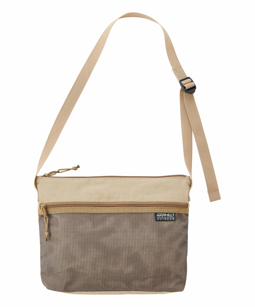 Gramicci Beige Cotton Nylon Sacoche Bag 2 Gramicci Beige Cotton Nylon Sacoche Bag - Image 2