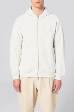 Unfeigned Bone White Zip Up Hooded Sweatshirt