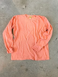 Velva Sheen Copper Long Sleeve Rolled T-Shirt