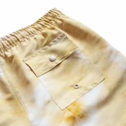 Bather Lemon Yellow Ne Maki Shibori Print Swim Trunk -Clothing Shop unnamed file 812