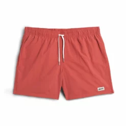 Bather Cranberry Red Solid Swim Trunk