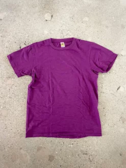 Velva Sheen Eggplant Purple Rolled T-Shirt